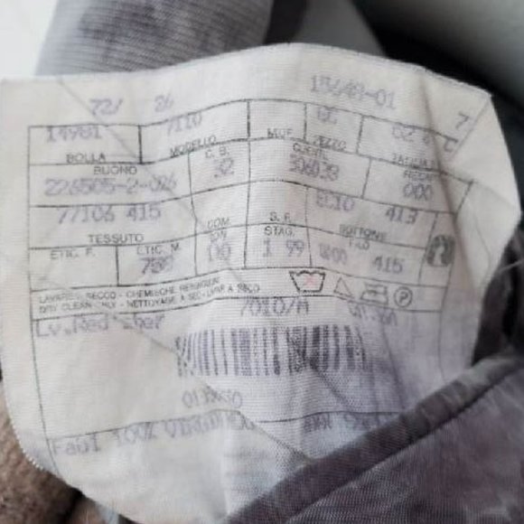 FENDI virgin wool gray grey black blue purple blazer jacket tie dyed unisex M L - Picture 6 of 8